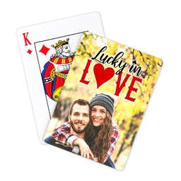 Photo Playing Cards with Lucky in Love design