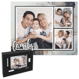 16x20 Premium Photo Puzzle With Gift Box (520-piece) with Marbled Family design