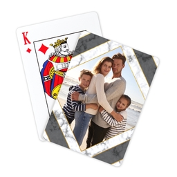 Photo Playing Cards with Modern Marble design