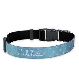 Pet Collar, Large with Mystic Blue Woof design