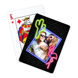 Photo Playing Cards with Neon Cards design