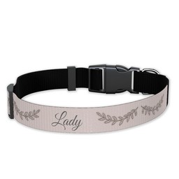 Pet Collar, Large with Pretty in Pink design