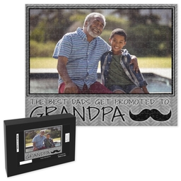16x20 Premium Photo Puzzle With Gift Box (520-piece) with Promoted to Grandpa design