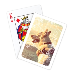 Photo Playing Cards with Retro Print design
