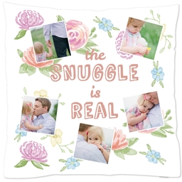 16x16 Throw Pillow with The Snuggle Is Real Floral design