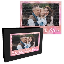 8x10 Premium Photo Puzzle With Gift Box (110-piece) with Worlds Best Mom design