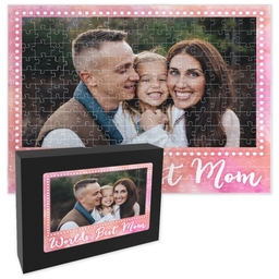 11x14 Premium Photo Puzzle With Gift Box (252-piece) with Worlds Best Mom design