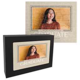 8x10 Premium Photo Puzzle With Gift Box (110-piece) with Accomplished Grad design