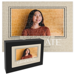11x14 Premium Photo Puzzle With Gift Box (252-piece) with Accomplished Grad design