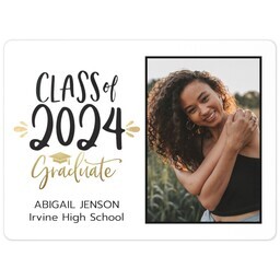 3x4 Photo Magnet with Accomplished Graduate design