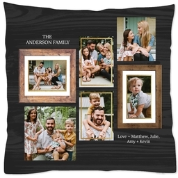 16x16 Throw Pillow with Christmas Collage Frame design