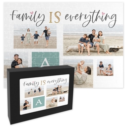 11x14 Premium Photo Puzzle With Gift Box (252-piece) with Family Is Everything design