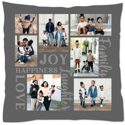 16x16 Throw Pillow with Family Sentiments design