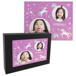 8x10 Premium Photo Puzzle With Gift Box (110-piece) with Flying Unicorns design