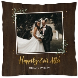 16x16 Throw Pillow with Happily Ever After design