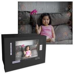 11x14 Childrens Photo Puzzle With Gift Box  (30-piece) with Happy Doodles design
