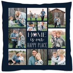 16x16 Throw Pillow with Happy Home design