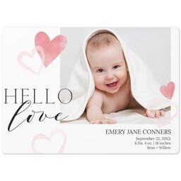 5x7 Photo Magnet with Hello Love design