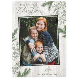 5x7 Photo Magnet with Leafy Outline design