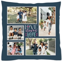 16x16 Throw Pillow with Love Blooms Here design