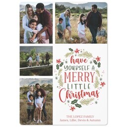 5x7 Photo Magnet with Merry Little Christmas design