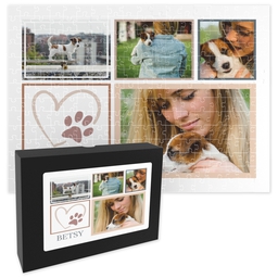 11x14 Premium Photo Puzzle With Gift Box (252-piece) with Paws Of Love design