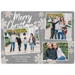 5x7 Photo Magnet with Tranquil Snowfall design