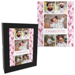 8x10 Premium Photo Puzzle With Gift Box (110-piece) with Watercolor Hearts design