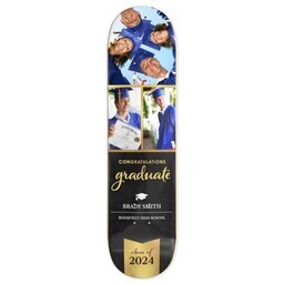 Skateboard Deck - 32"x7.75" with Congratulations Graduate design