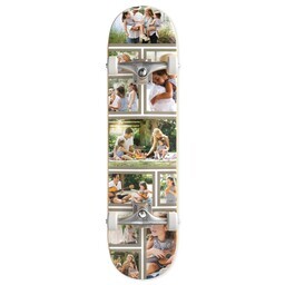 Skateboard Complete Setup - 32"x7.75" with Family Photo Grid design