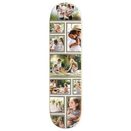 Skateboard Deck - 32"x7.75" with Family Photo Grid design