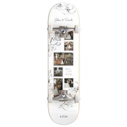 Skateboard Complete Setup - 32"x7.75" with Forever & Always Wedding design