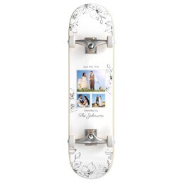 Skateboard Complete Setup - 32"x7.75" with Wedding Guest Book Alternative design