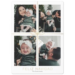 5x7 Photo Magnet with Feliz Wrapping Ribbon design