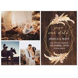 Same Day Magnet 5x7 with Richest Rustic Save The Date design
