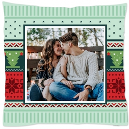16x16 Throw Pillow with Ugly Sweater Season design