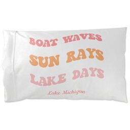 Pillowcase Standard with Boat Waves design