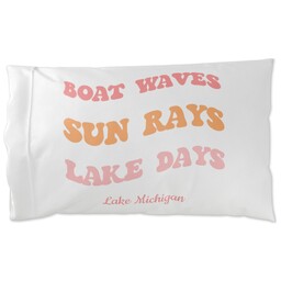 Satin Pillowcase Standard with Boat Waves design