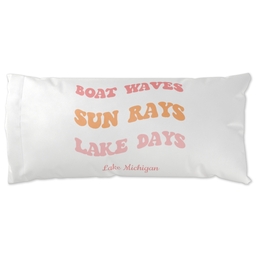 Pillow Case King Size with Boat Waves design