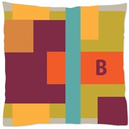 16x16 Throw Pillow with Color Block design