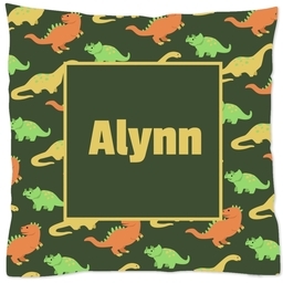 16x16 Throw Pillow with Dino Pattern design