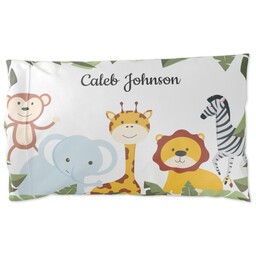 Pillowcase Standard with Jungle Friends design