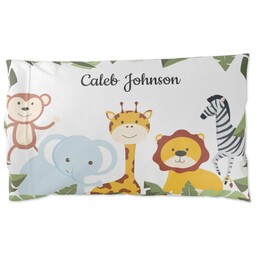 Satin Pillowcase Standard with Jungle Friends design