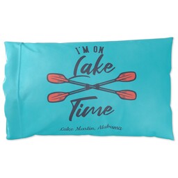 Satin Pillowcase Standard with Lake Time design