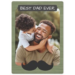 5x7 Photo Magnet with Mustache Dad design