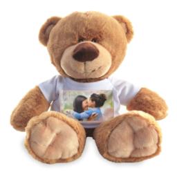 Thumbnail for Photo Teddy Bear with Rustic Spring Floral design 1
