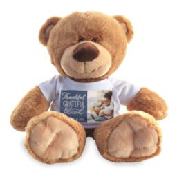 Thumbnail for Photo Teddy Bear with Thankful, blessed design 1