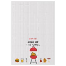 Thumbnail for Custom Tea Towel with BBQ King design 1