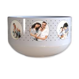 Thumbnail for Personalized Ceramic Bowls with Circle Dots design 1
