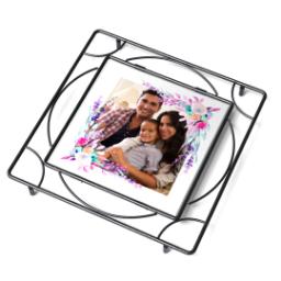 Thumbnail for Personalized Trivets with Floral Corners design 2